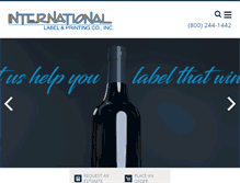 Tablet Screenshot of internationallabel.com
